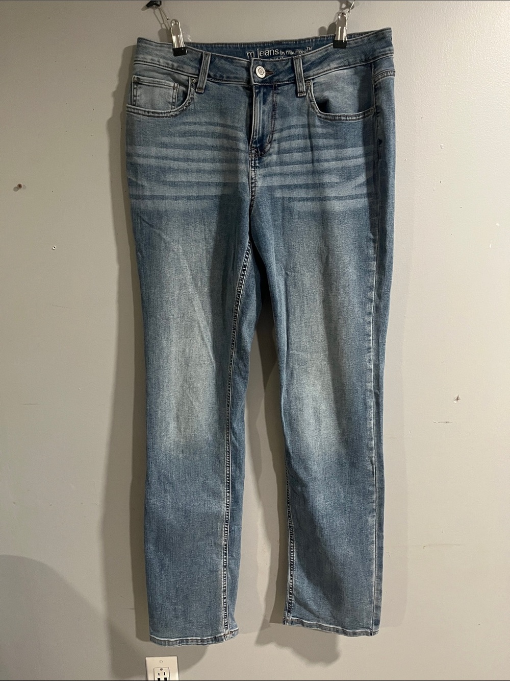 Maurices Light Blue Straight Leg Jeans 12 Long
